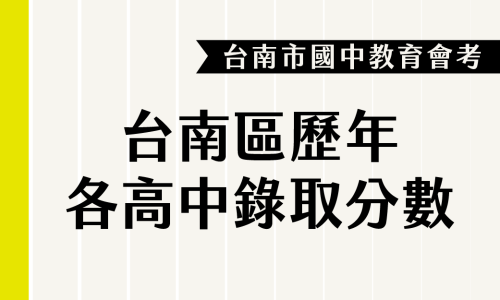 115年 | 免試入學台南區各高中錄取分數與歷年錄取分數對照表